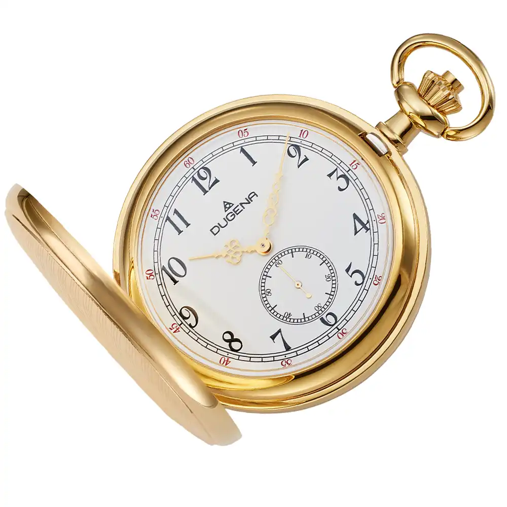 Savonette Taschenuhr Gold Weiß