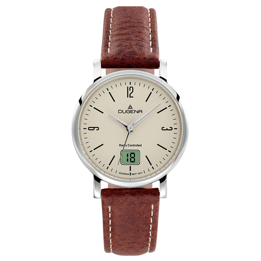 Mondo Funk Beige Silber Lederband Braun